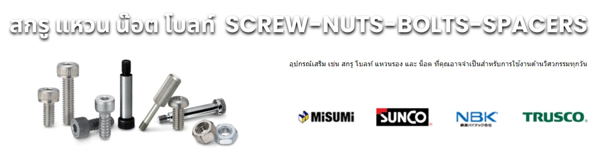 สกรู แหวน น๊อต โบลท์  Screw-NUTS-BOLTS-SPACERS