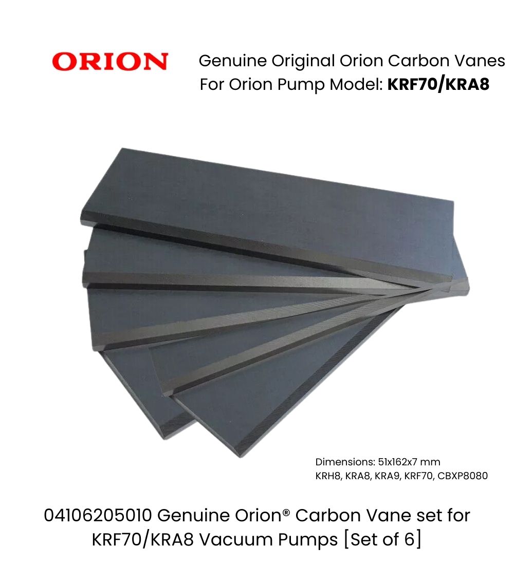 Set of 6 Carbon Vanes Orion KRF70 , KRA8 , KRH 8 ของแท้ 162*51*7mm