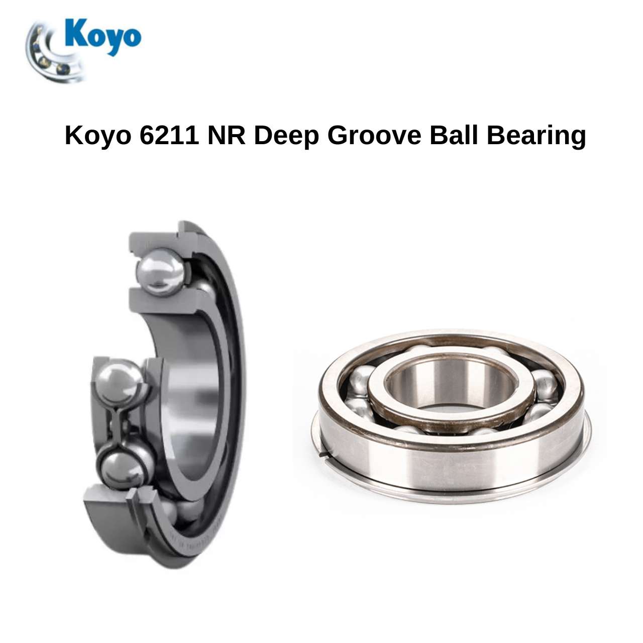 ตลับลูกปืน Koyo 6211 NR Deep Groove Ball Bearing